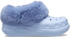 Fluffy Crocs, Crocs For Women, Womens Leather Ankle Boots, The Crush, Blue Calcite, School Shoes, Bold Design, Womens Ankle Boots, Custom Shoes