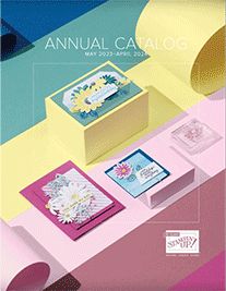 an annual catalog for crafts and card making, with images of flowers on the cover