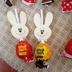 several lollipops are arranged in the shape of bunnies