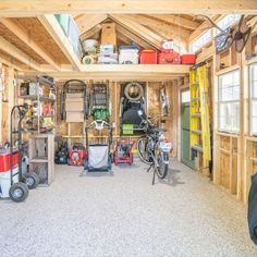 a garage filled with lots of different types of tools