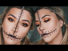 Voodoo Doll Makeup, Voodoo Makeup, Doll Halloween Makeup, Doll Makeup Tutorial, Voodoo Costume, Doll Makeup Halloween, Easy Bake, Doll Halloween, Halloween Makeup Tutorial