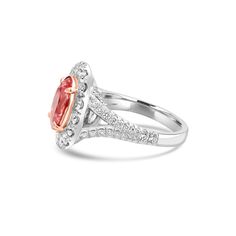 Discover the epitome of luxury with our Rare Sri Lankan Unheated 5.31 Carats Padparadscha Sapphire and Diamond Ring. Crafted with precision and passion, this ring boasts a vibrant Padparadscha Sapphire, known for its rare pink-orange hue. Adorned with sparkling diamonds, experience elegance and exclusivity like never before. Luxury Ruby Ring With Diamond Halo, Luxury Red Diamond Ring With Halo Design, Luxury Red Rings With Halo Design, Luxury Red Halo Design Rings, Red Platinum Ring With Halo Setting, Red Platinum Rings With Halo Setting, Luxury Ruby Ring With Halo, Padparadscha Sapphire, Vanuatu