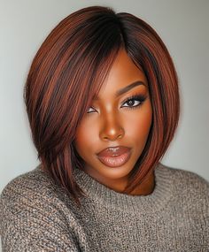 Versatile Fall Red Bob with Bangs for Black Women: Office to Party 👩🏾‍💼🎉 Red Bob With Bangs, Yaki Hairstyles, Color For Black Hair, Bangs For Black Women, Black Women Hair Color, Hair Colors For Black Women, Colors For Black Women, Red Bob, Short Bobs