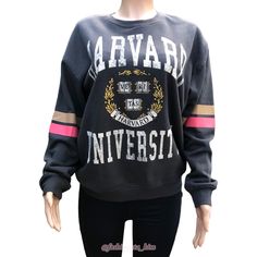 Women’s Harvard University Varsity Sweatshirt Size Medium Tags: Oversized Hoody, College Lounge Wear , Varsity , Hoodie Oversized Varsity Tops For Campus, Oversized School Spirit Tops For Campus, Varsity Sweatshirt, Varsity Hoodie, University Outfit, Harvard University, Style Profile, Diy Clothes, Lounge Wear