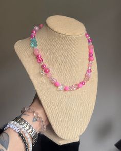 Sugar Rush Pink Candy Themed Beaded Necklace - Etsy