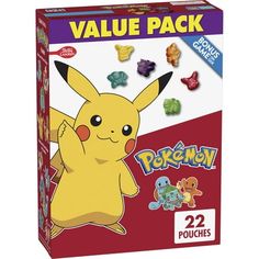 the pokemon value pack includes various gummy candies, including one pikachu