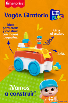 an advertisement for fisher - price toys featuring a child's toy car