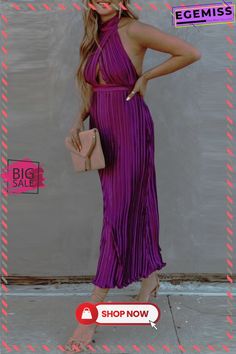 Fashion Geometric Backless Halter Straight Dresses(4 Colors) Non-stretch Purple Party Dress, Fashion Geometric, Straight Dress, Color Pick, Fashion Pattern, Women's Fashion Dresses, Dress Length, Purple, Fashion Dresses