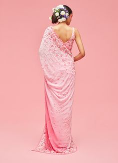 Editor's Note Nishat Bagh Ombré Sari & Embroidered Blouse Color: Rose Pink Fabric: Sari- Georgette, Organza; Blouse- Organza Care: Dry Clean Only About the Designer Nachiket Barve is an award-winning Fashion and Costume designer based in Mumbai, India. He is known for his eponymous label that celebrates Indian tradition with a contemporary and global outlook. Saree Georgette, Organza Blouse, Blouse For Women, Embroidered Neckline, Pink Saree, Saree With Blouse, Blouse Online, Pink Ombre, Pink Blouse