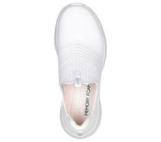 Step in flexible comfort and athletic style with Skechers Ultra Flex 3.0 - Classy Charm. This Stretch Fit slip-on features an engineered knit upper with a Skechers Air-Cooled Memory Foam insole. | Skechers Women's Ultra Flex 3.0 - Classy Charm Sneaker Sporty Slip-ons With Cushioned Footbed For Sports, White Cushioned Slip-ons For Sports, Slip-ons With Arch Support For Light Sports, Sporty Slip-resistant Slip-ons, White Synthetic Slip-on Sneakers With Arch Support, Sporty White Slip-ons For Sports, White Sporty Sneakers With Light Support, White Slip-on Sneakers For Light Exercise, Functional White Slip-on Sneakers With Arch Support