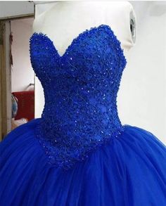 strapless-ballgowns Royal Blue Homecoming Dresses, Gowns For Wedding, Blue Wedding Dress Royal, Royal Blue Evening Dress, Colored Wedding Dress, Tulle Balls, Royal Blue Wedding, Royal Blue Prom Dresses, Blue Homecoming Dresses