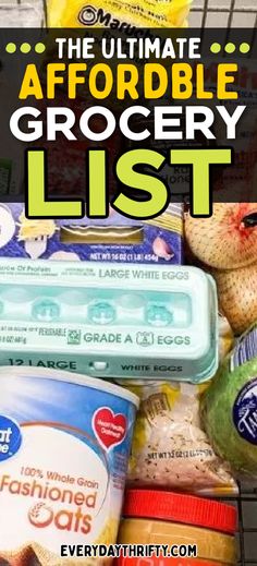 an image of the ultimate grocery list for families to use in their homes and business