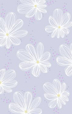 white flowers on a light blue background with lines in the shape of circles and petals