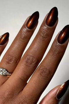 Simple November Nails Ideas, Almond Nails Fall 2024, Fall Color Nails 2024, Almond Nails Designs November, Cute November Nails Almond, Modern Fall Nails, Fall Nail Inspo 2024 Almond, Two Color French Nails, Fall Style Nails