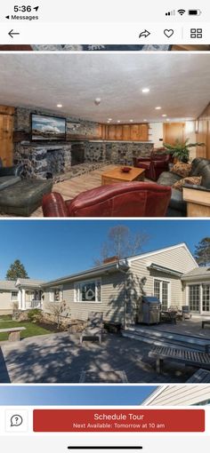 an image of a house with two pictures on the front and back sides, one is for sale