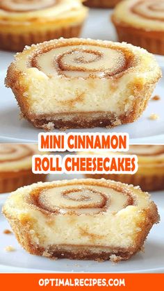 Craving a sweet treat that's simple to make? These Mini Cinnamon Roll Cheesecakes are the perfect blend of creamy cheesecake and cinnamon goodness. Ideal for any occasion, they're sure to impress without the stress. Whip up a batch today and watch them disappear! #EasyDesserts #BakingMadeSimple #SweetTreats