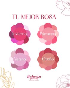 🌸 Tu mejor rosa según tu estación. ❄️Inviernos: Colores fríos, oscuros y brillantes. 🌸Primavera: Colores cálidos, luminosos y brillantes. 🌊Verano: Colores fríos, suaves y claros. 🍁Otoño: Colores cálidos, oscuros y suaves. #colorimetria #analisisdecolor #imagenpersonal #teoriadelcolor #consultordeimagen #colorimetriapersonal Deep Autumn Color Palette, Deep Winter Colors, Soft Summer Colors, Colors For Skin Tone