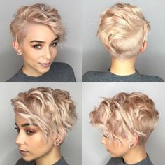 Wavy Pixie, Stylish Short Hair, Latest Short Haircuts, Latest Short Hairstyles, Short Hair Color, Penteado Cabelo Curto, Short Pixie Haircuts, Short Hairstyle