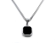 A durable, trendy, and minimalist stainless steel pendant necklace that will not tarnish or rust over time, even when worn in water. 💎Free shipping on all orders💎Waterproof and non-tarnish💎Packaging that is ready to offer as a gift💎Customizable chain length The square pendant necklace, a simple and minimalistic necklace This pendant necklace has a simple, minimalistic and timeless design perfect for your everyday style or to offer as a gift to your boyfriend, cousin, brother, son, best frien Durable Black Stainless Steel Jewelry, Minimalist Stainless Steel Square Pendant Necklace, Modern Stainless Steel Square Pendant Necklace, Formal Black Stainless Steel Necklace, Minimalist Stainless Steel Jewelry With Black Enamel, Black Metal Necklace With Polished Finish, Black Necklace With Box Chain And Round Pendant, Durable Stainless Steel Necklaces For Gifts, Durable Stainless Steel Necklace For Gift