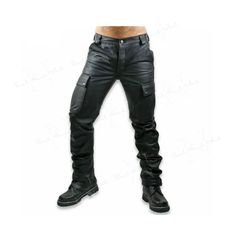 Mens Black Cowhide Soft and Plain Saddleback Cargo Leather Gay Pants Trousers MADE to ORDER and shipped WITHIN 7 WORKING DAYS Hand Constructed using 100% Genuine Top Grain Cow's Leather. ALL SIZES AVAILABLE (please contact us if your size is not listed) IMPORTANT: Please measure yourself accurately before ordering. The size you order will be the ACTUAL size of the jeans we'll make . If you don't measure yourself correctly BEFORE orderingyour jeans will not fit you. These great quality jeans with Black Leather Cargo Pants With Cargo Pockets, Black Leather Cargo Pants With Side Pockets, Biker Style Leather Pants For Streetwear, Fitted Biker Bottoms For Outdoor, Black Leather Bottoms With Multiple Pockets, Punk Leather Pants For Biker Events, Fitted Moto Bottoms With Pockets, Fitted Motorcycle Pants With Pockets, Black Leather Moto Bottoms