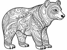 illustration of Artistic cinnamon bear expressions Bear Expressions, Bear Coloring Page, Cinnamon Bear, Cinnamon Bears, Bear Coloring Pages