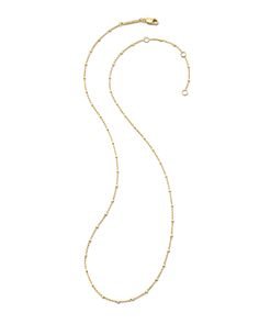 Meet your newest styling staple: the Single Satellite Chain Necklace in 18k Yellow Gold Vermeil. Featuring Kendra’s favorite dotted chain, this elevated base is a must have whether you plan to layer or style it solo. Yellow Gold Satellite Chain Necklace For Layering, Silver Kendra Scott, Stackable Necklaces, Plating Techniques, Gold Statement Earrings, Metal Shop, Small Charms, Demi Fine Jewelry, Chain Link Necklace