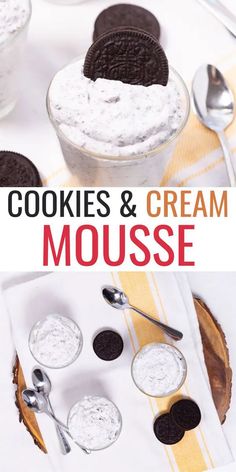 cookies and cream mousse is an easy dessert recipe that's ready in minutes