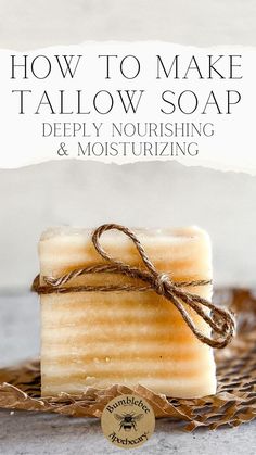 Want a fun new hobby? Look no further. Soap making is a fun and creative way to make something beautiful and useful. If you are trying to detox your skincare routine soap making can be a perfect way to reduce chemicals on your skin. This is a tallow soap recipe with beef tallow using the cold process method. This is one of my favorite bath and body recipes for our DIY skincare routine and essential oils recipes. Your friends and family will be obsessed! save now and read later. Tallow Soap Recipe, Easy Goat Milk Soap Recipe, Diy Skincare Routine, Bath And Body Recipes, Make Tallow, Soap Making For Beginners, Tallow Recipe, Recipe With Beef, Diy Soap Making