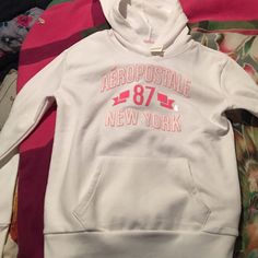 It Is Brand New With Tags , I Just Didn't Like It . Got It As A Present Aeropostale Sweater, A Present, Aeropostale, Got It, Colorful Sweaters, Pink White, Sweaters For Women, Tags, Brand New