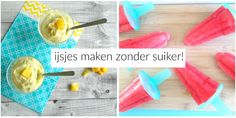 some food that is sitting on top of a wooden table and next to the words jejes maken zonder suker