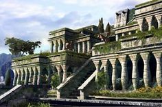 ¿Cuales son las 7 maravillas del mundo antiguo y moderno? Imperiul Roman, Ancient Babylon, Gardens Of Babylon, Cradle Of Civilization, Ancient Kingdom, Ancient Mesopotamia, Ancient Myths, Fantasy City, Seven Wonders