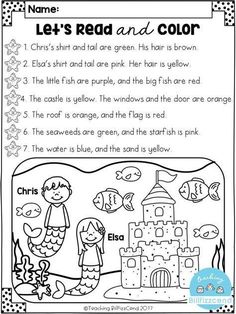 a worksheet for children to learn how to read the words let's read and