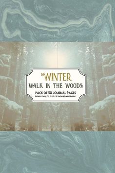 winter walk in the woods pack of 30 journal pages - product image thumbnails