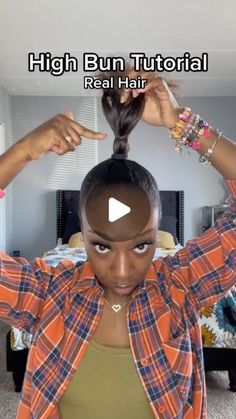 Link to the hair beauty world✨ on Instagram: "Natural high bun tutorial✨ Cr TT itstay.alyssa Follow for more about hair🙌 🌿𝗦𝗽𝗿𝗶𝗻𝗴 𝗦𝗮𝗹𝗲, 𝗨𝗽 𝘁𝗼 $𝟲𝟬 𝗼𝗳𝗳 ❤️𝟒 𝐢𝐧𝐭𝐞𝐫𝐞𝐬𝐭—𝐟𝐫𝐞𝐞 𝐩𝐚𝐲𝐦𝐞𝐧𝐭 𝐰𝐢𝐭𝐡 𝐊𝐥𝐚𝐫𝐧𝐚 @linktohairofficial . . . #linktohair#kinkyhair#kinkystraight#kinkycurly#gluelesswig#4chairstyles#4chair#hdlace#hdlacewig#trendy#wigslay#lacewigs#hairinspo#wigs#wigtutorial#hairstyle#wiginstall#blackgirlmagic#hairtutorial#viralwig#viral#explore#explorepage#tips#bob#trending#fyp#naturalhair#bun#highbun" Natural High Buns For Black Women, Cute Buns Black Women, How To Do High Bun, Bun Hairstyles For Black Women Natural, Donut Bun Hairstyles For Black Women, Natural Updos For Black Women, Black Women Bun Hairstyles, Top Knot Bun Black Women, Updo Natural Black Hairstyles