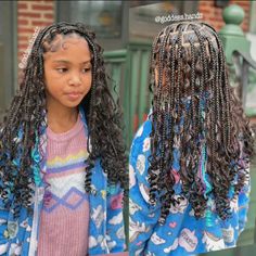 Hairstyles For 12 Year Girl Black, Nine Year Old Hairstyles, Sew In For Kids, Goddess Braids For Kids, Braided Wigs For Kids, Boho Braids For Kids, Hair Styles For 10 Year Girl Black, School Braided Hairstyles, Cute Hairstyles For Black Kids 13-14