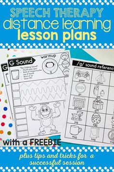 speech therapy lesson for kids with free printable worksheet to help them learn and practice