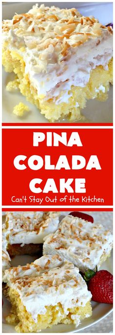 pina colada cake can't stay out of the kitchen