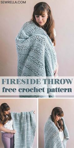 the free crochet blanket pattern is easy to make