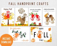 printable fall handprint crafts for kids