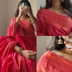 Saree Aesthetic, Eye Killer, Cotton Saree Blouse Designs, Saree Wearing Styles, Saree Poses, Traditional Indian Dress, Desi Fashion Casual, Self Portrait Poses, Indian Bridal Fashion