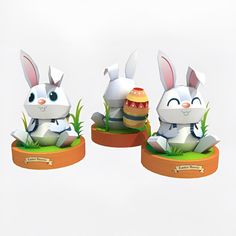 Easter Bunny papercraft 3D DIY low poly paper crafts Easter rabbit decor model template Easter Bunny Paper Craft, Easter Hare, 3d Bunny, Easter Printables Free, Rabbit Decor, Paper Toy, Cute Easter Bunny, Easter Printables