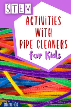 Pipecleaner Stem Activities, Fun Stem Activities For Kindergarten, Stem Easy Activities, Stem Activity For Toddlers, Stem Club Ideas, Playdough Stem Activities, Stem Activity Kindergarten, Back To School Stem Activities Preschool