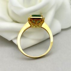 This beautiful ring is made from genuine 925 sterling silver with yellow gold plating. Ring details- -The Main stone is an Emerald Cut 10mm by 8mm Natural Green Amethyst -Side stones are Round 1.1mm simulated diamonds -Ring is casted in solid 925 sterling silver with yellow gold plating (rose gold and rhodium plated also available, please check the drop down menu for more options) -The Total face height of the ring measures 12mms and the band width measures 2mms -Each ring is handmade, so please Garnet Wedding Rings, Wedding Rings Photos, Green Amethyst Ring, Wedding Rings Round, Simulated Diamond Rings, Wedding Promises, Sterling Silver Engagement Rings, Diamonds Ring, Silver Engagement Rings