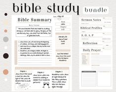 the bible study guide for children and adults, with text overlayed on it