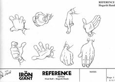 the iron giant hand reference sheet