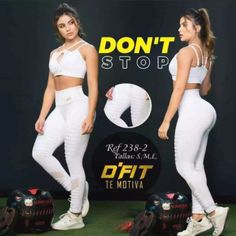 Pretty & Sexy D'fit Motivates You! Beautiful Colombian Sports Set Perfect To Wear In The Gym! Also Keeps You Dry. Thick Non-Transparent Fabric. Convenience And Comfort, Absorption And Fast Drying Dry Technology- Easy Drying And Moisture Winking. Train With A Different Look And Feel The Difference With D'fit. Fabric Content: 79% Polyester 21% Spandex Color: White 2 Pieces, Legging & Bra. Hand Wash Warm White Fitted Activewear For Jogging, Bombshell Leggings, Gymshark Joggers, Metallic Tights, Black And White Camo, Gymshark Leggings, Lululemon Align Pant, Ribbed Leggings, Running Leggings