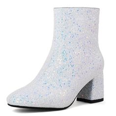 PRICES MAY VARY. Eye-catching Sequin Design: These women glitter boots are adorned with shiny sequins, creating a dazzling and attractive look that will surely turn heads. Sparkle and Shine: The glittery exterior of these ankle boots adds a touch of glamour and elegance to any outfit, making them perfect for parties, events, and special occasions. High-quality Materials: Crafted with premium materials, these sparkly boots are durable and comfortable to wear. The boots of rhinestone detailing add Glitter Ankle Boots, Heels Sparkly, Sparkly Boots, Go Go Boots, Glitter Boots, Boots Chunky, Sequin Design, Glitter Wedding, Kids Luggage