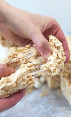 someone is holding some kind of cracker that they are about to make something out of