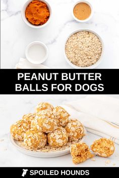 peanut butter balls for dogs on a plate