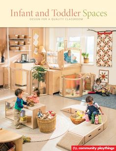 the cover of infant and toddler spaces design for a quality classroom